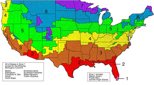 r-value insulation map based on climate in Tennessee